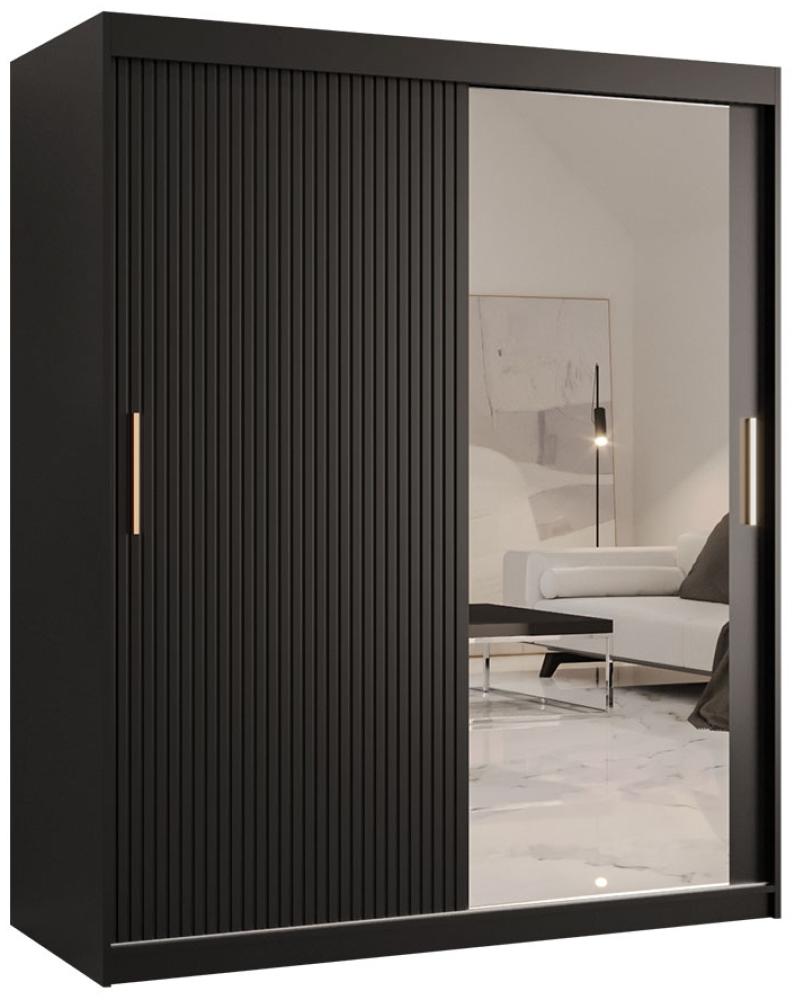 Kleiderschrank Kirtan Slim 2 150 (Farbe: Schwarz, Größe: 1250 cm) Bild 1