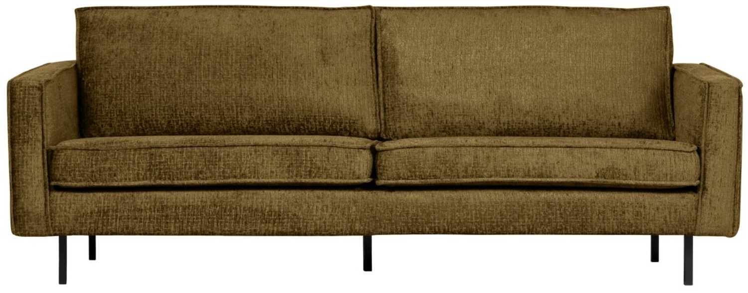 Sofa Rodeo 2,5 Sitzer aus Struktursamt, Brass Bild 1