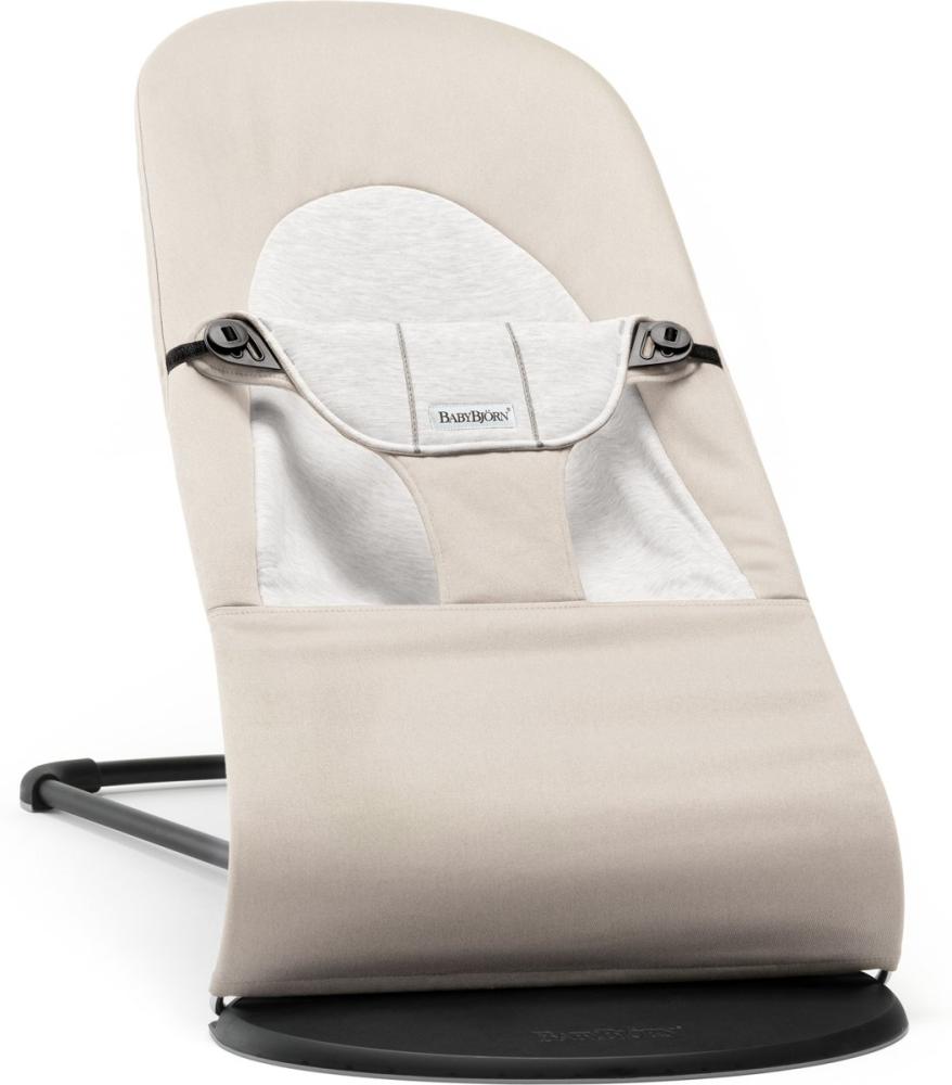 BabyBjörn 'Balance Soft' Babywippe, Baumwolle/Jersey, Beige/Grau, 89,5 x 10 x 39 cm Bild 1