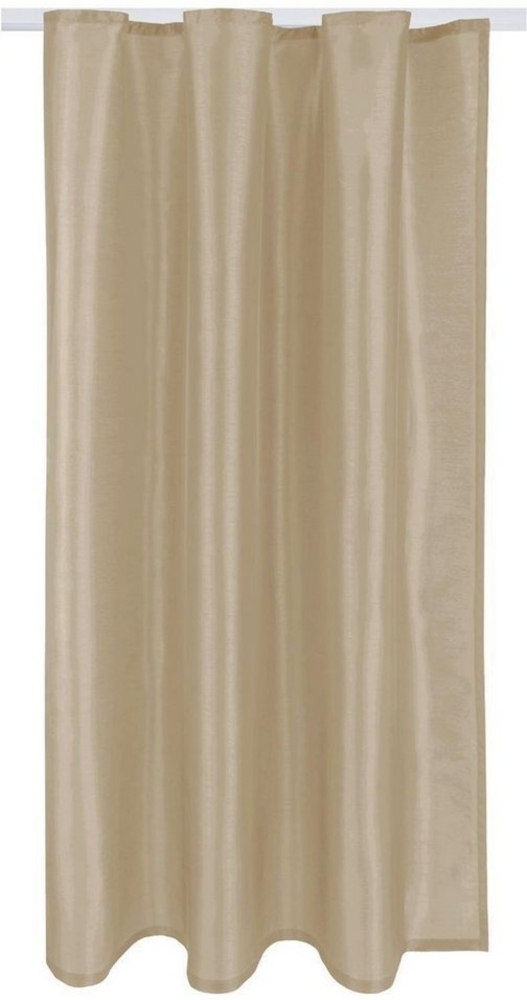 Gardine Blickdicht mit Kräuselband ( Taupe hell ) in 140x175cm ( Breite x Höhe ) Bild 1
