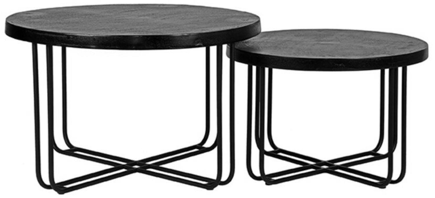 LABEL51 Couchtisch Set Brute - Schwarz - Metall (2er-Set) Bild 1