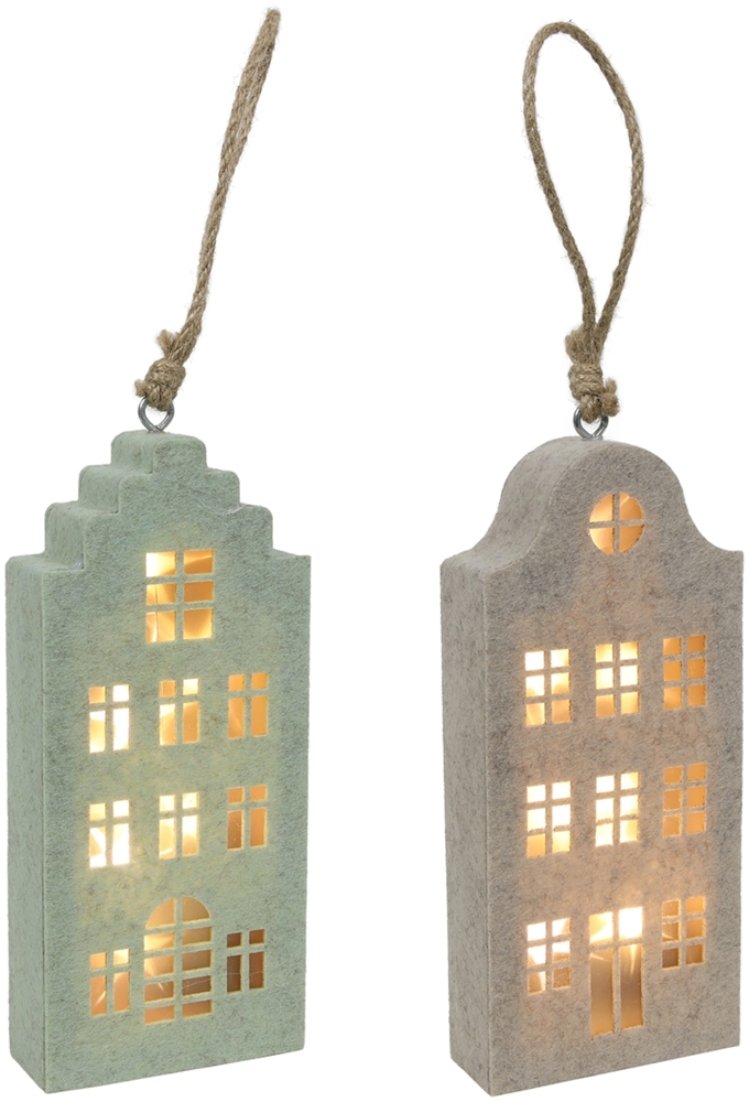 Hänger Haus LED MERRY CHRISTMAS Bild 1