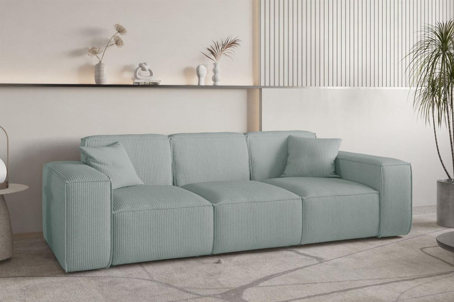 Sofa Designersofa CELES PREMIUM 3-Sitzer in Stoff Scala Saphirblau Bild 1