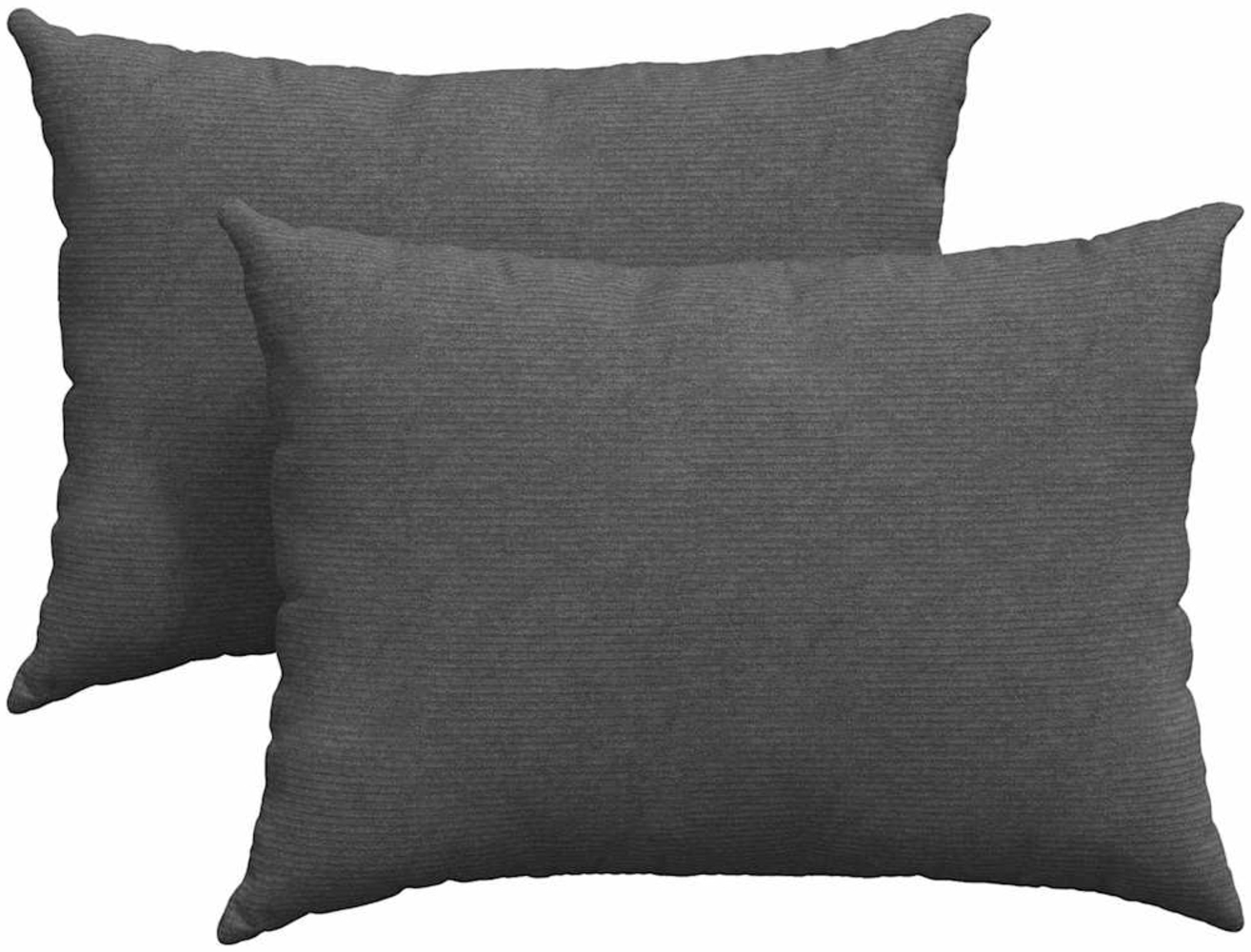 vidaXL Sofakissen 2 Stück Dunkelgrau 70 x 50 cm Cordstoff 42013775 Bild 1