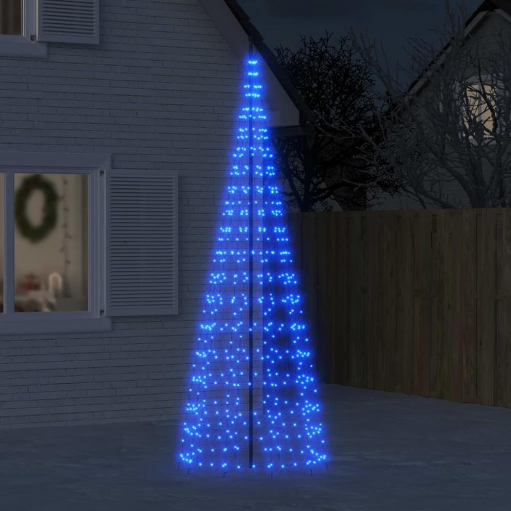 vidaXL LED-Weihnachtsbaum für Fahnenmast 550 LEDs Blau 300 cm 358115 Bild 1