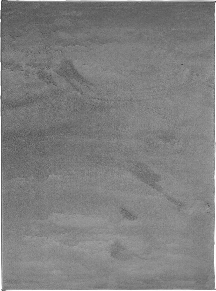vidaXL Teppich OVIEDO Kurzflor Anthrazit 240x340 cm 375475 Bild 1
