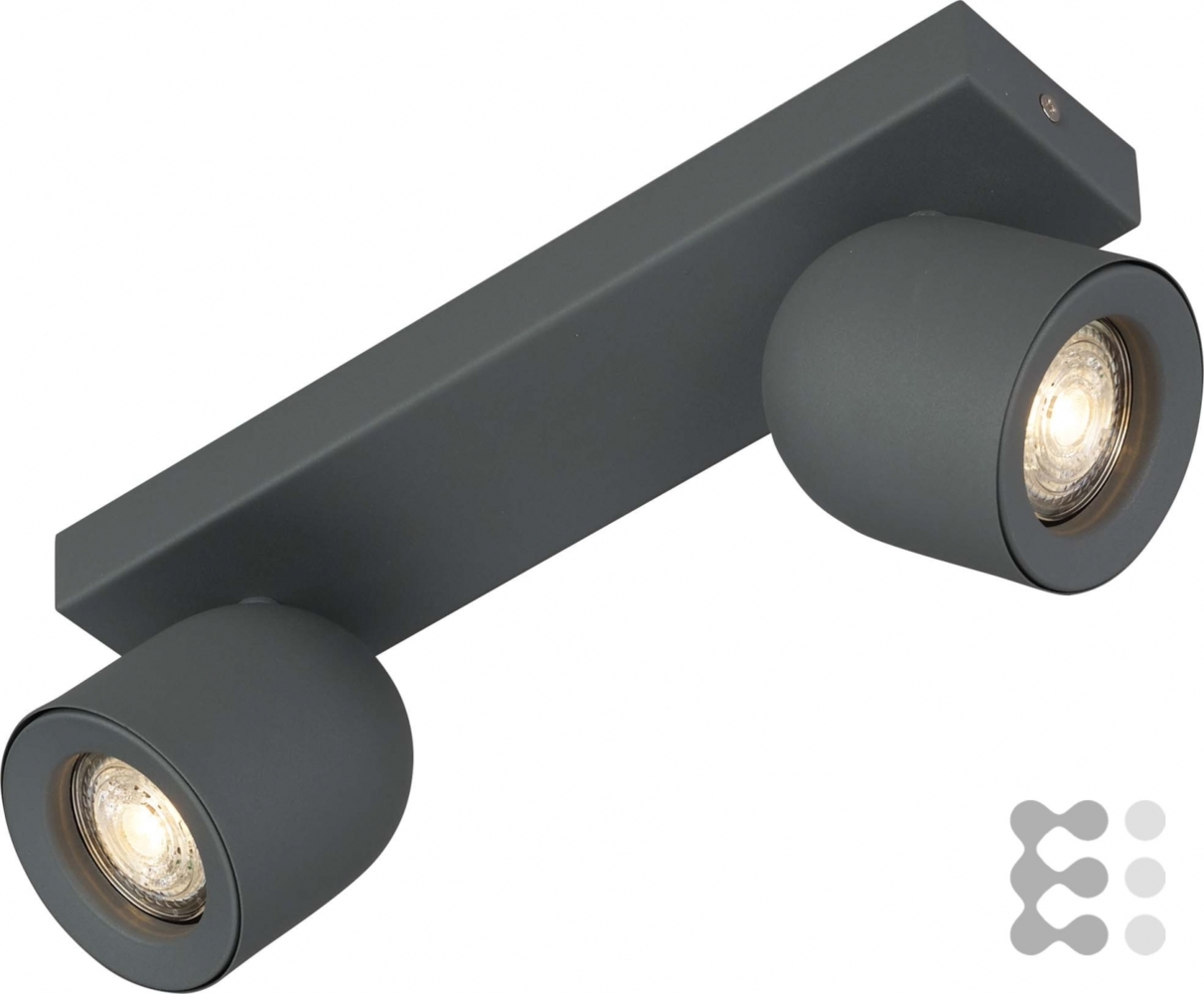 Böhmer Deckenstrahler 2xGU10 Struktur grau 42002 Bild 1