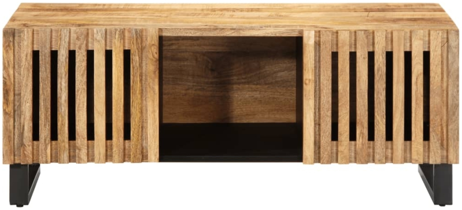 vidaXL Couchtisch 100x55x40 cm Raues Massives Mangoholz 377496 Bild 1