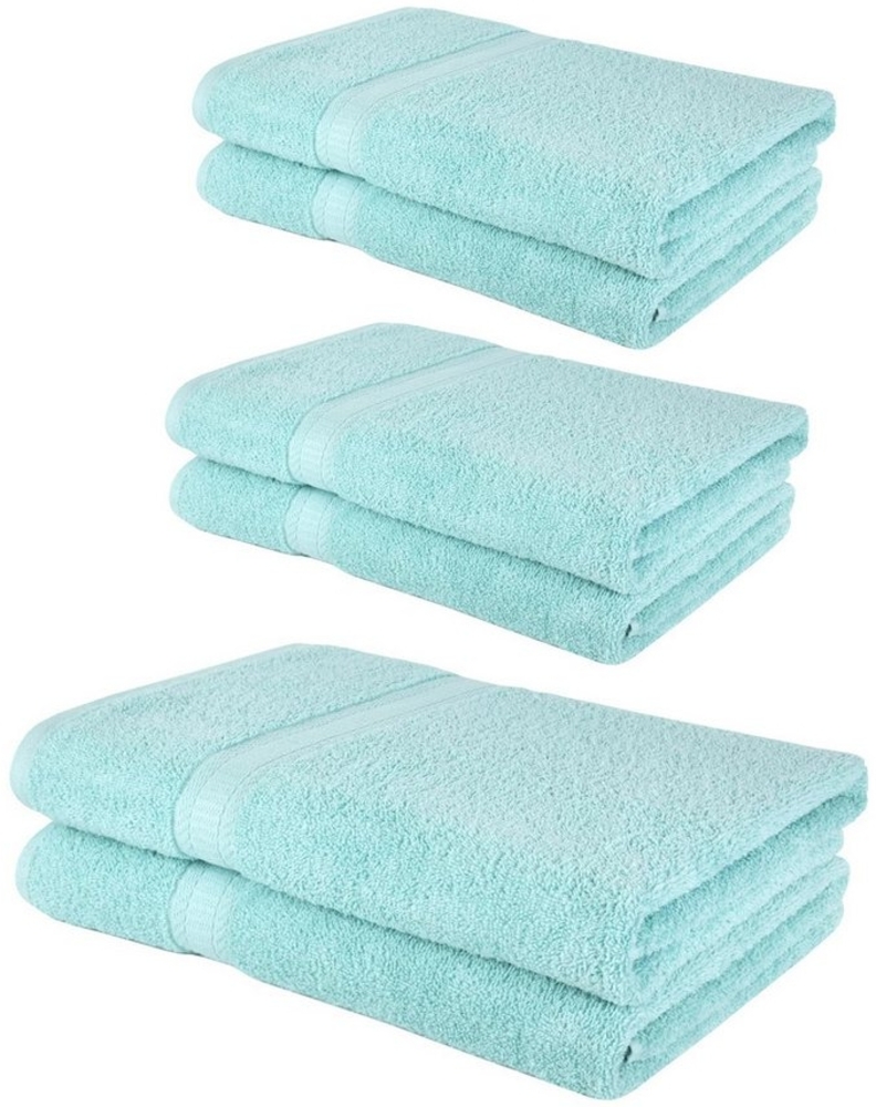 Badekönig Handtuch Set, aus 6 Handtüchern je 4 St. 50x100cm & 2 St. 70x140cm - 100% Baumwolle Bild 1