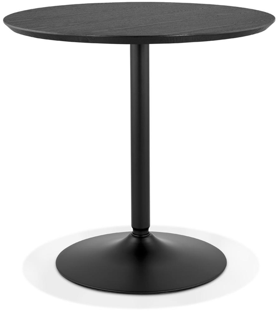 Kadima Design Tisch, Ø80 cm, Minimalistisch, Holz & Metall, Rund, Robust, Schwarz Bild 1