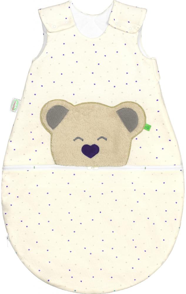 Odenwälder muckiAIR Jersey-Schlafsack heart and stars violett 70 Bild 1