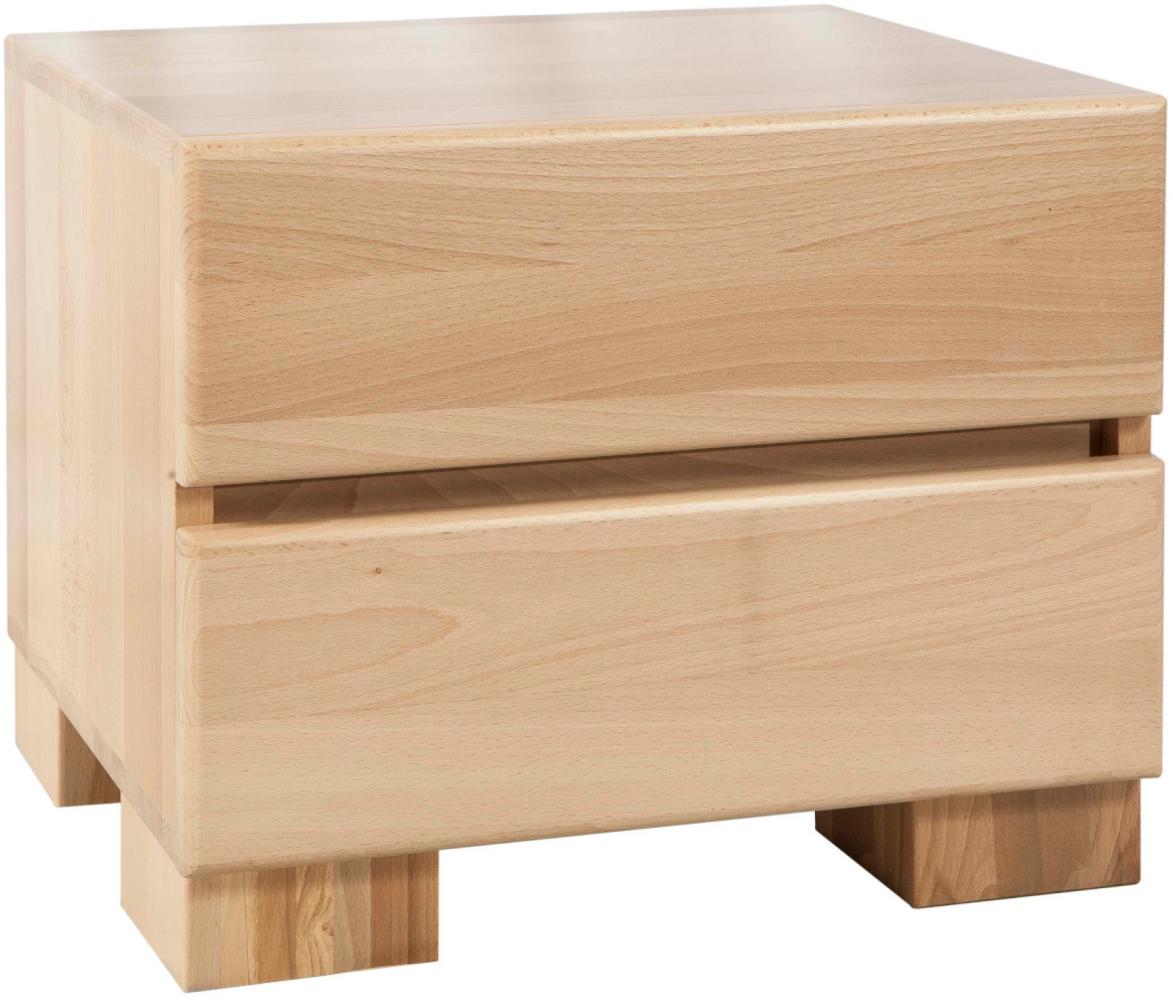 Bed Box Nachttisch Beistelltisch Massivholz Wildeiche 701 Wildeiche bianco Bild 1