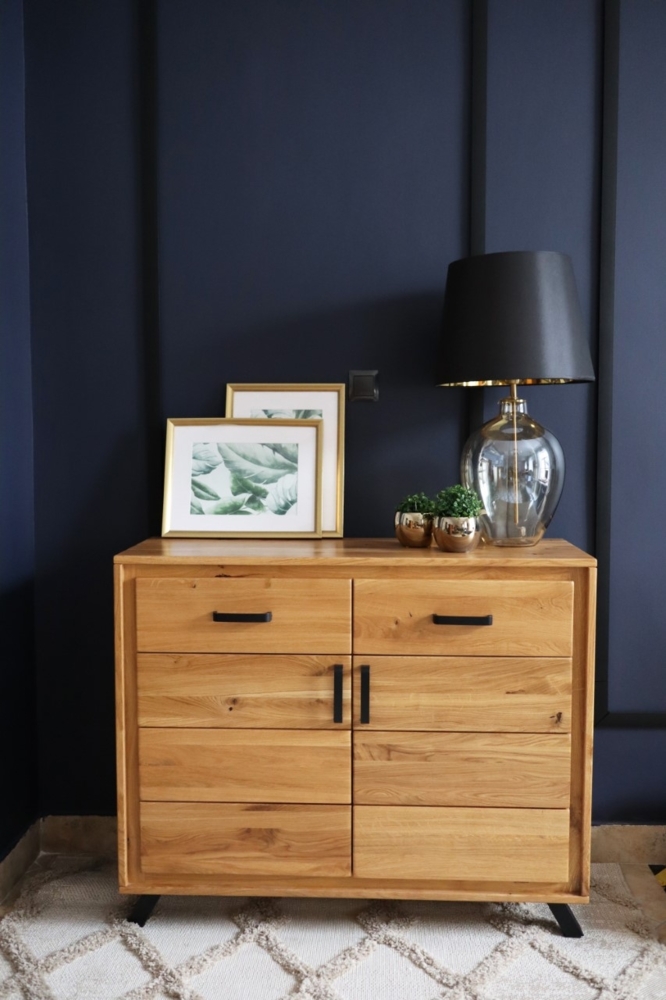 Sideboard Anrichte BERN 2-türig Wildeiche Massivholz geölt Bild 1