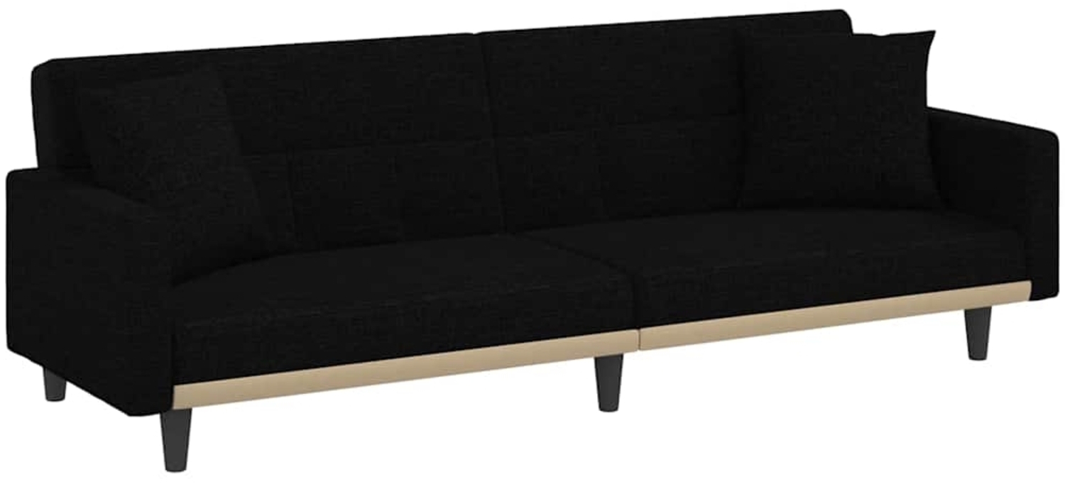 vidaXL Schlafsofa mit Kissen Schwarz Stoff 351877 Bild 1