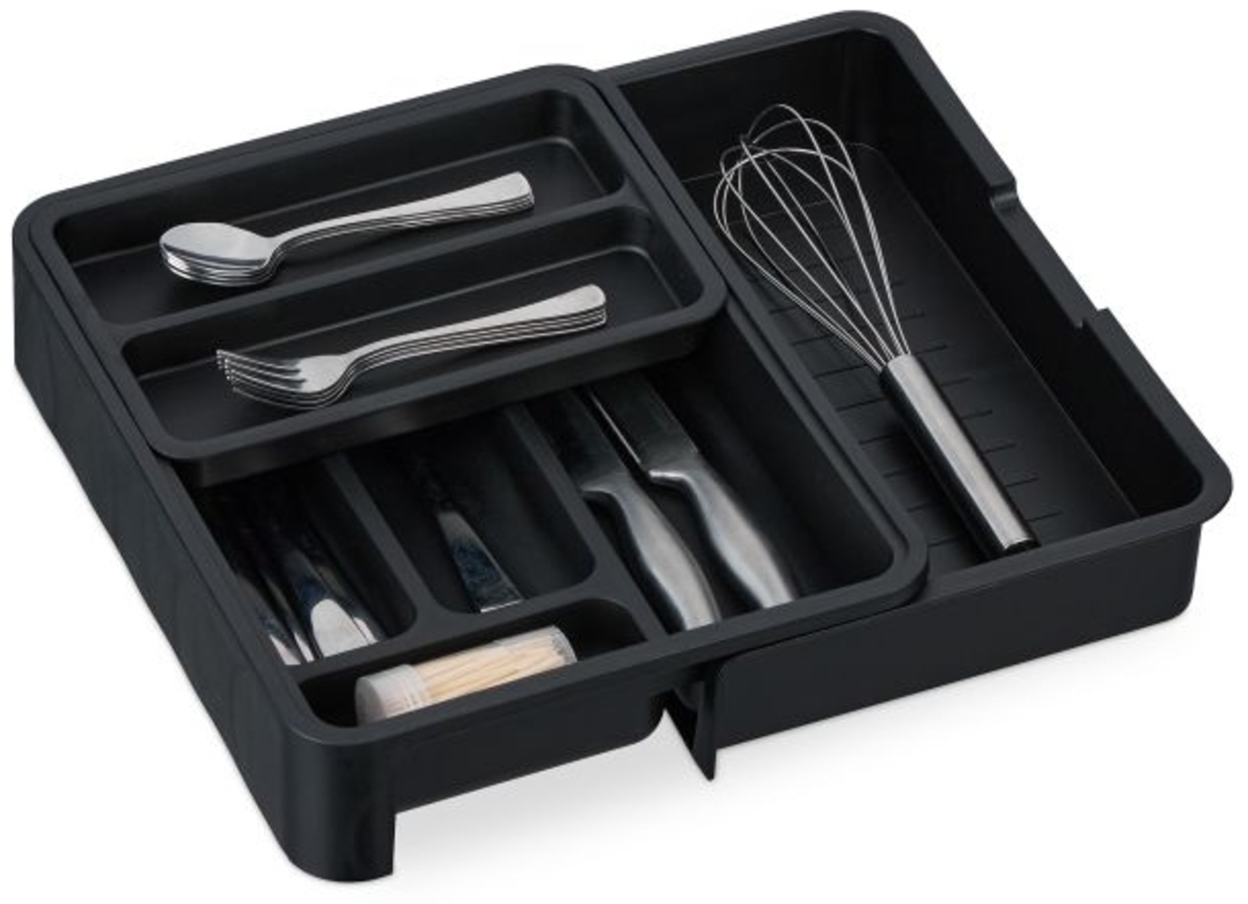 Ausziehbarer Besteckkasten in Schwarz 10039598 Bild 1