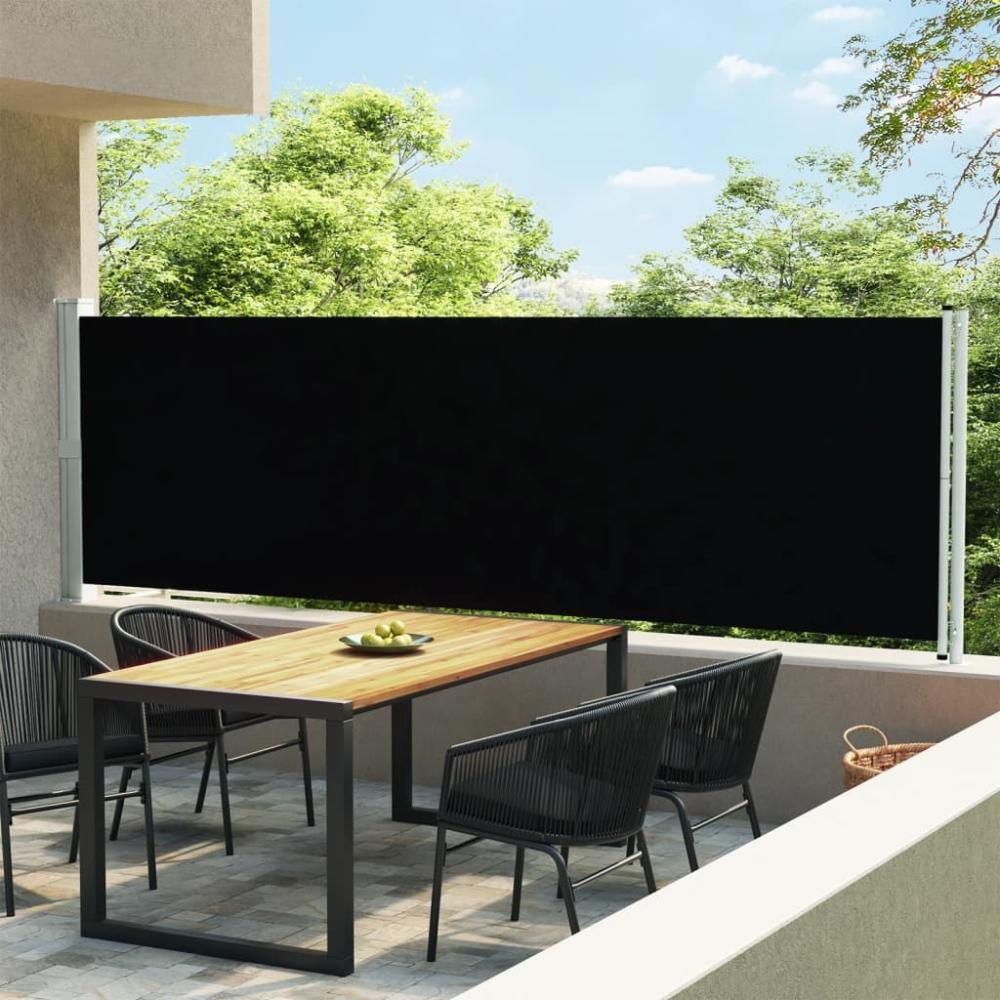 vidaXL Ausziehbare Seitenmarkise 140x600 cm Schwarz 313369 Bild 1