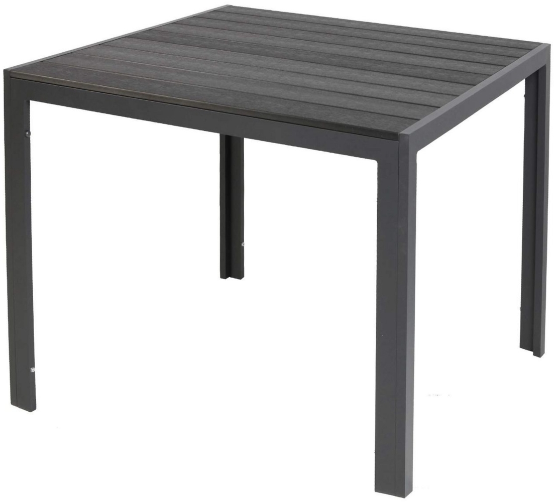 Aluminium Gartentisch Beistelltisch Esstisch Balkontisch Non-Wood Platte 80x80cm Bild 1