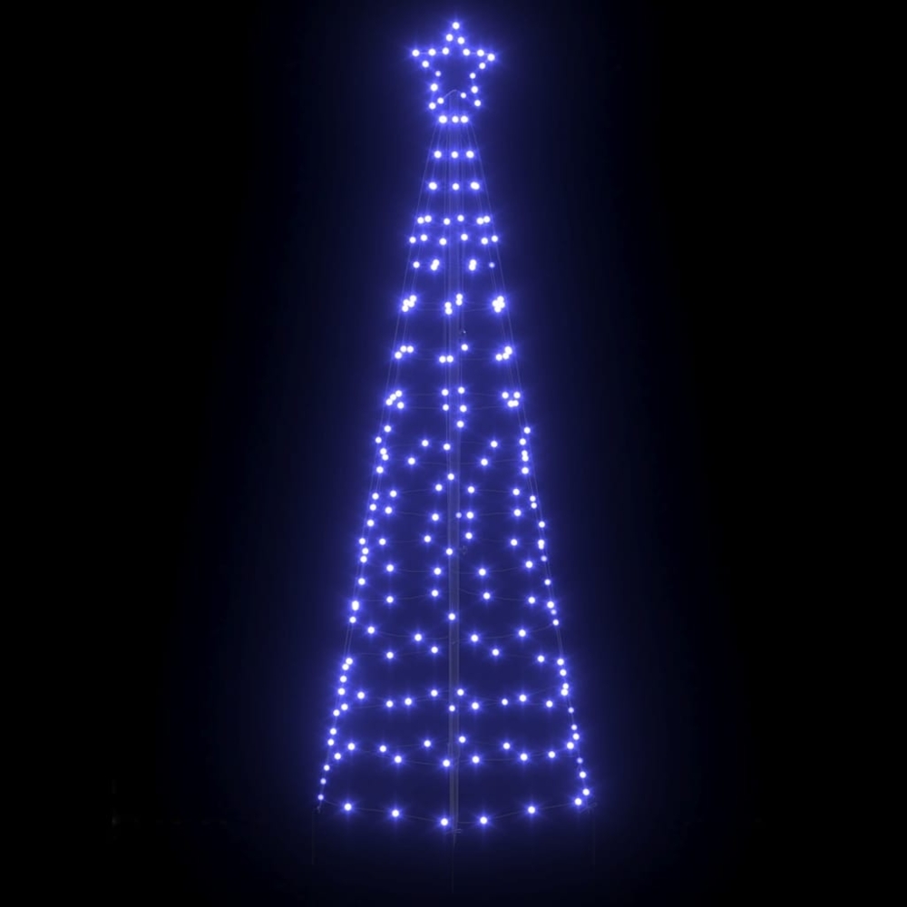 vidaXL LED Weihnachtsbaum mit Erdspießen Blau 250 cm Eisen 42018752 Bild 1