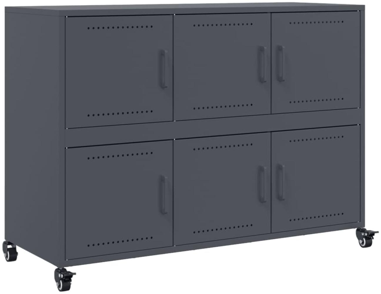 vidaXL Sideboard Anthrazit 100,5x39x72 cm Stahl 846742 Bild 1