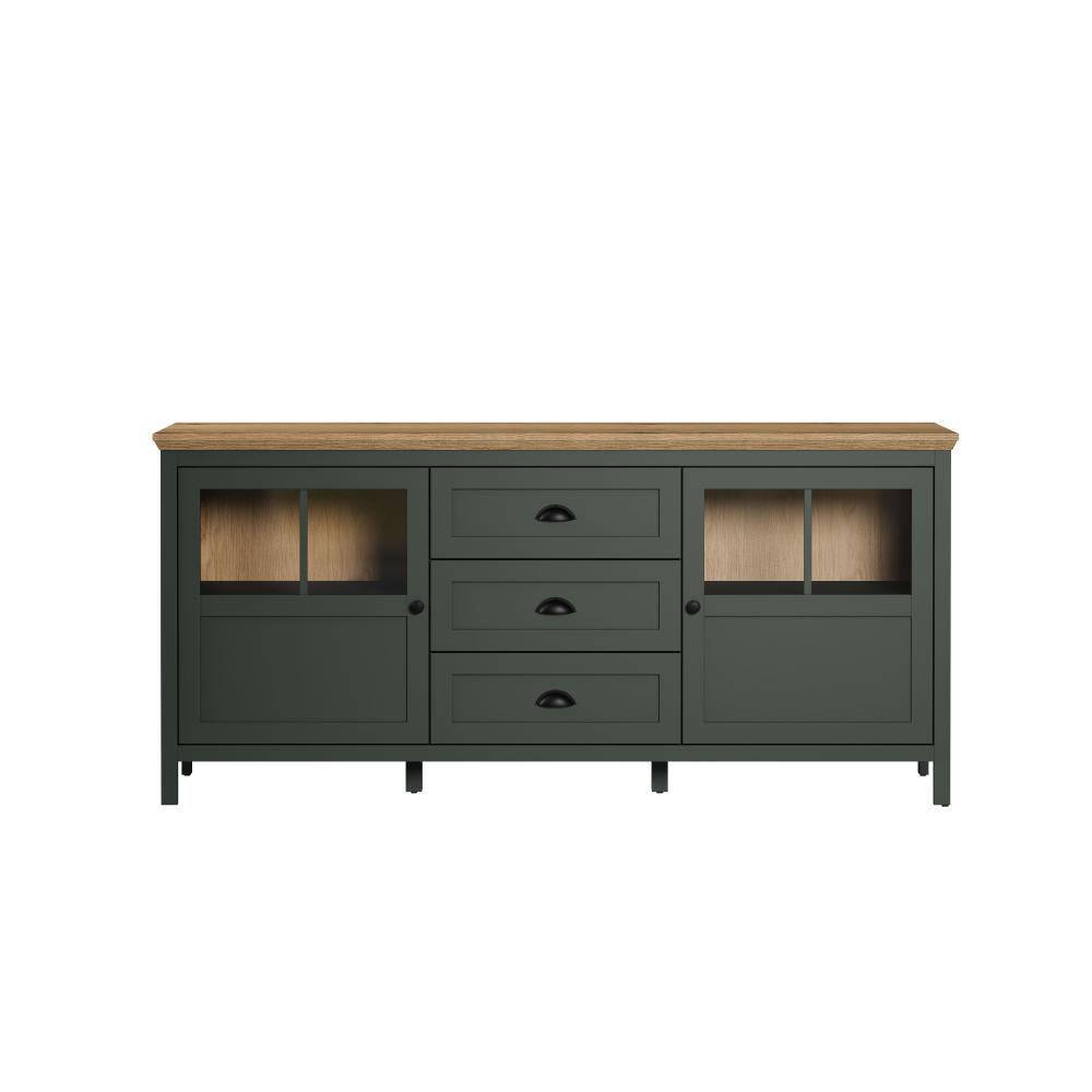 Trendteam 'Stanton' Sideboard, Tannengrün Dekor/Evoke Eiche Nachbildung, B/H/T: 185 / 86 / 45 cm Bild 1