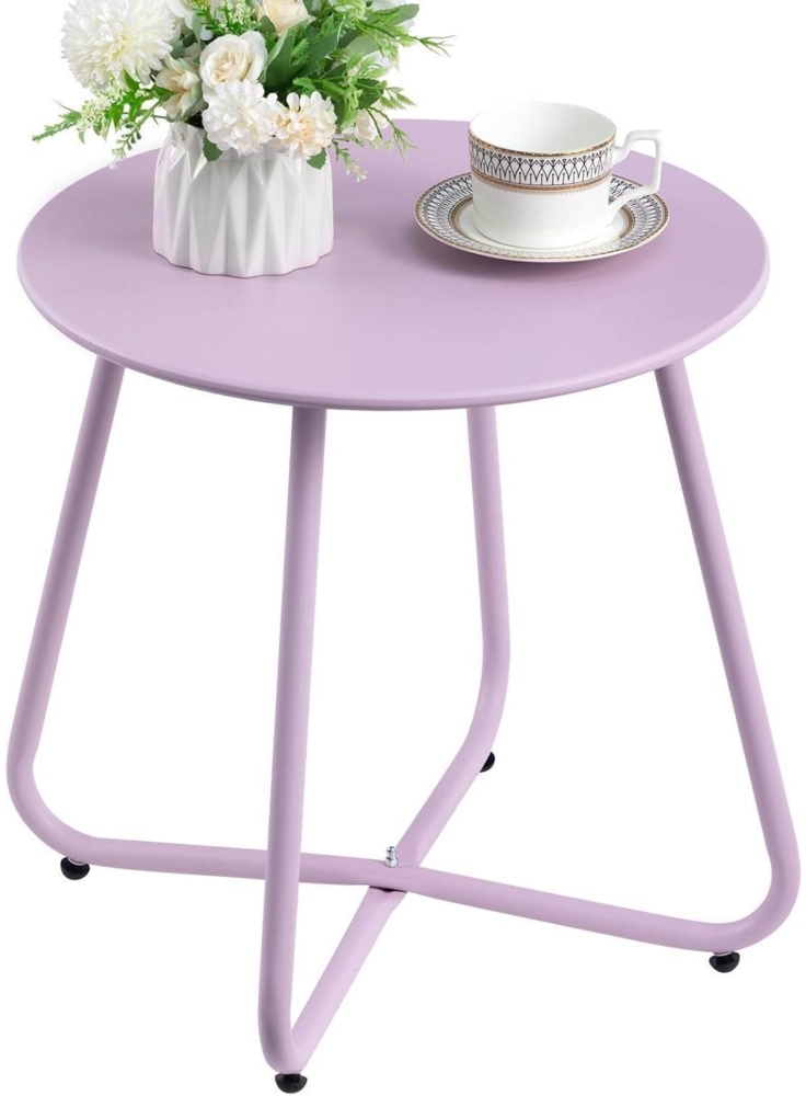 Beistelltisch Outdoor Metall Rund Wetterfest Balkontisch Bild 1