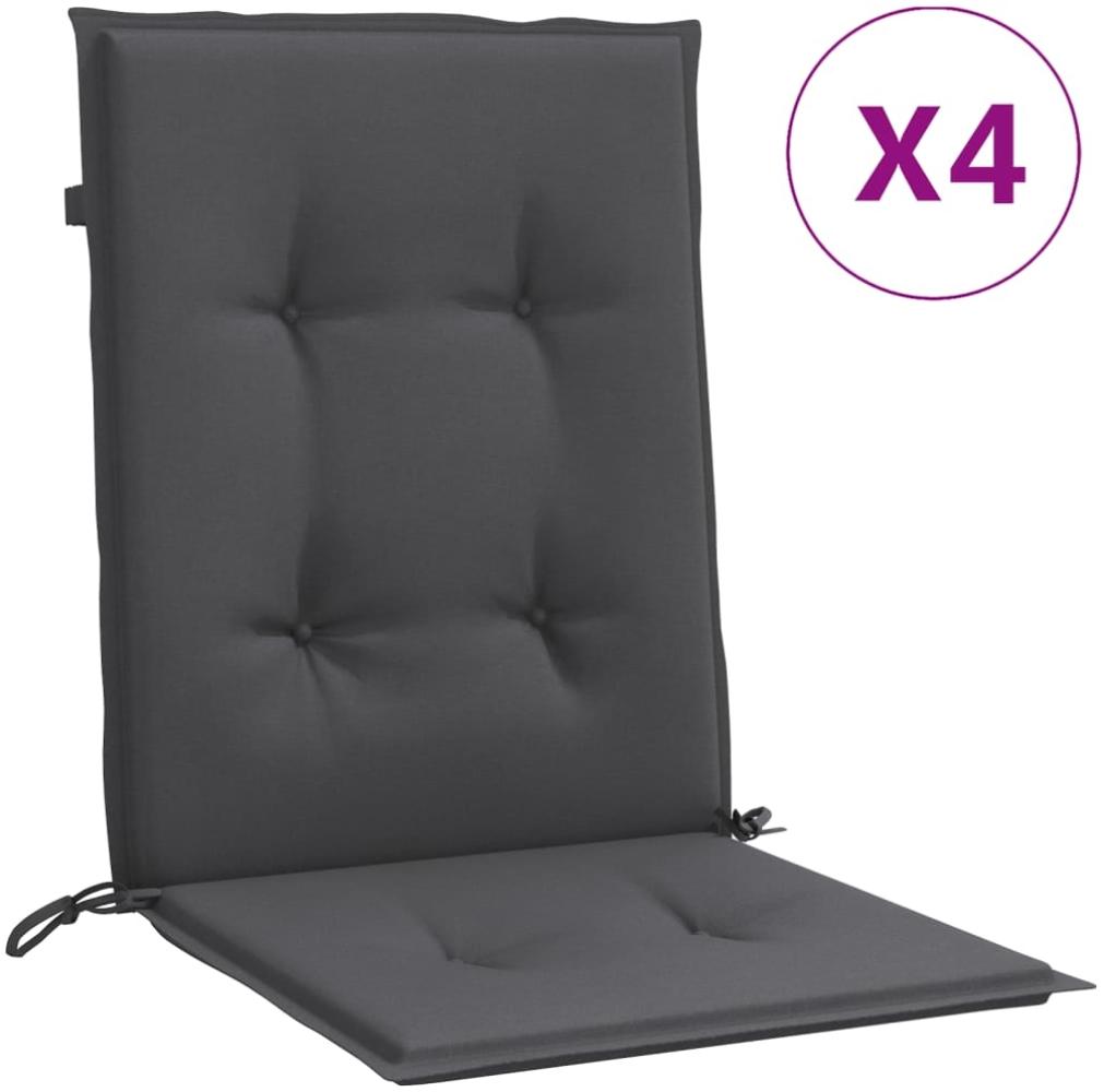 vidaXL Niedriglehner-Auflagen 4 Stk Melange Anthrazit 100x50x4cm Stoff 4002443 Bild 1