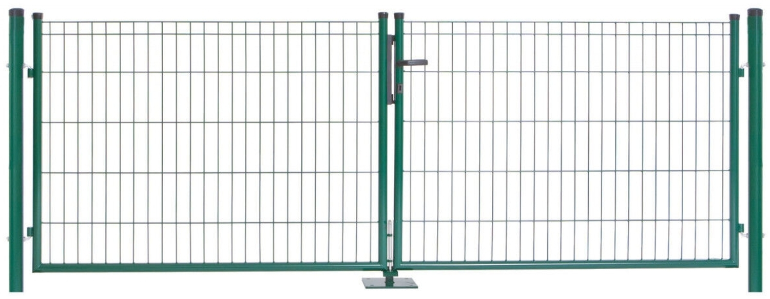 Gartentor / Doppeltor Basic Plus Doppelstabmatte Grün Breite 300 cm Höhe 103 cm Bild 1