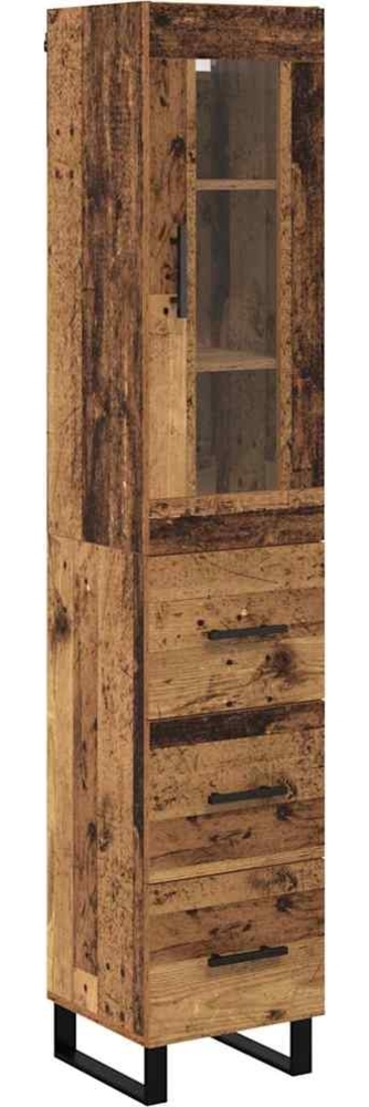 vidaXL Highboard Altholz 69,5 x 34 x 180 cm Holzwerkstoff 3415773 Bild 1