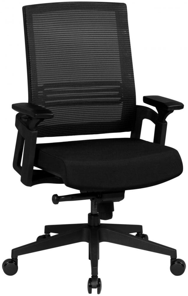 Amstyle 'Apollo' Bürostuhl, Polyester schwarz, max. 120 kg Bild 1