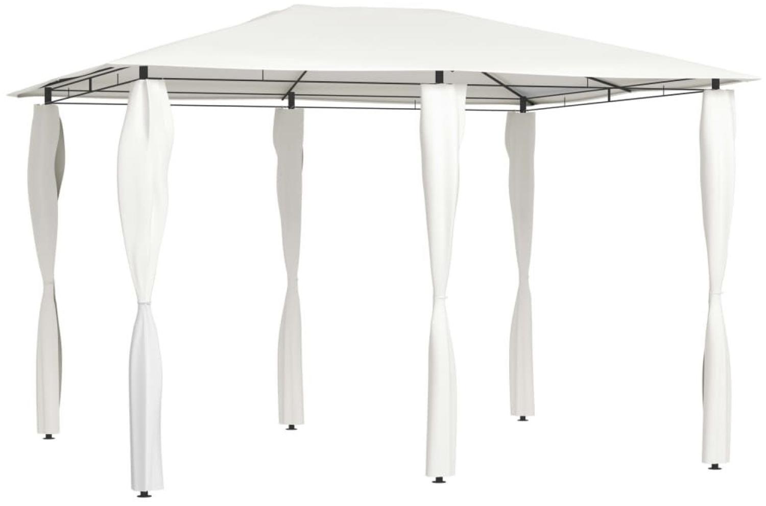 vidaXL Pavillon mit Pfostenabdeckungen 3x4x2,6 m Creme 160 g/m² 313611 Bild 1