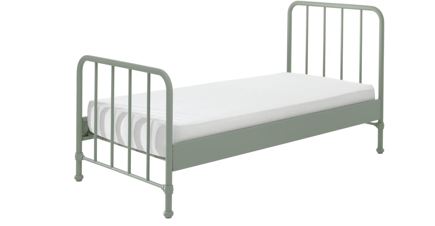 Vipack BRONXX Metallbett im coolen Look Olive Grün matt, Liegefläche 90 x 200 cm Bild 1