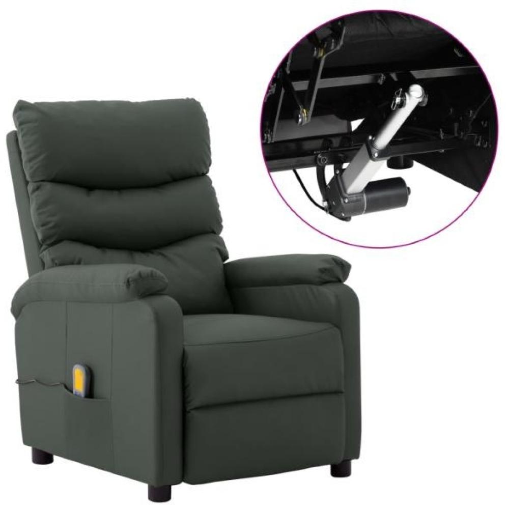 vidaXL Elektrischer Massagesessel Grau Kunstleder [3073680] Bild 1