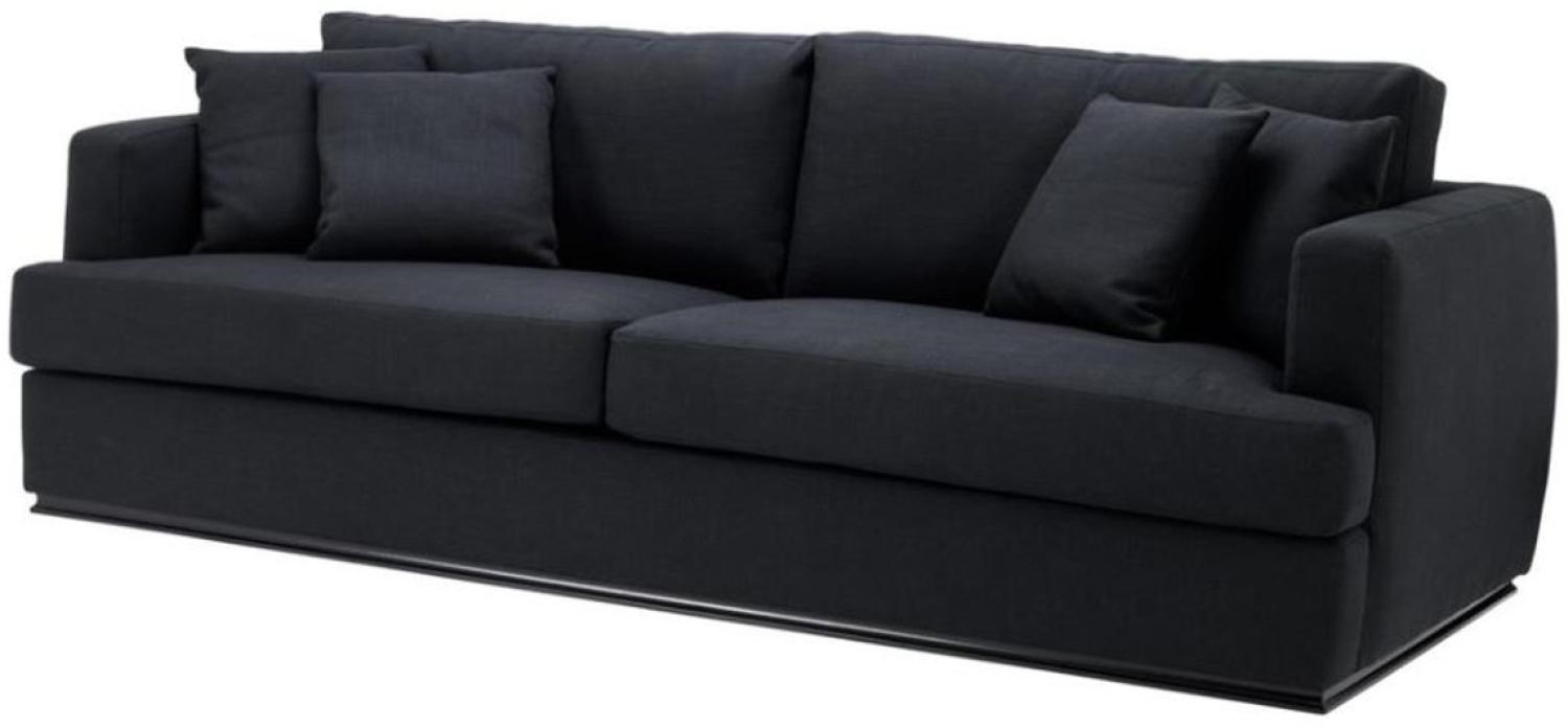 Casa Padrino Luxus Hotel Sofa Schwarz 234 x 103 x H. 86 cm - Limited Edition Bild 1