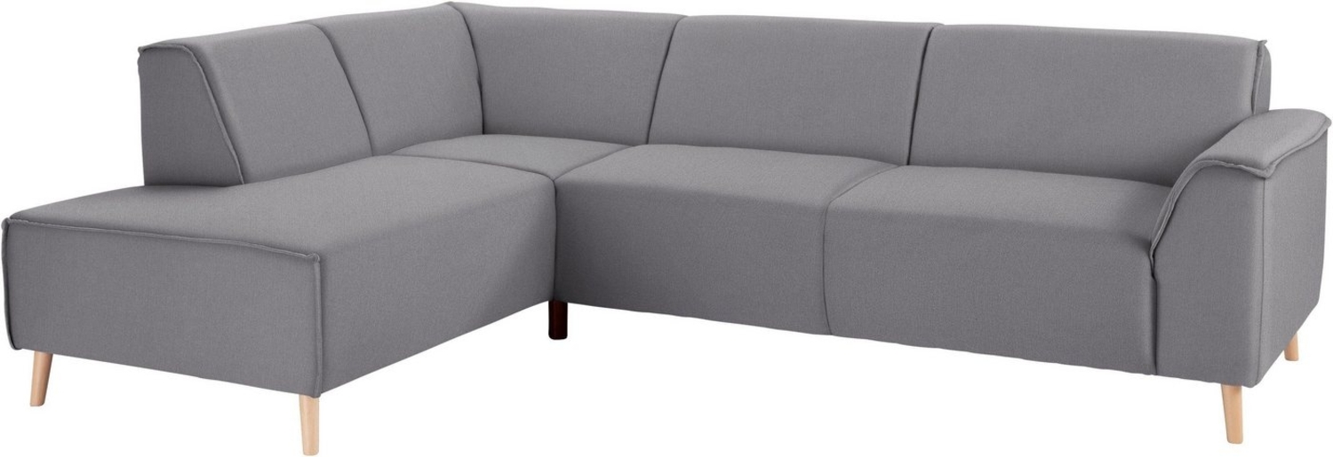 andas Ecksofa Janek L-Form, mit Federkern und Keder in scandinavischem Design Bild 1