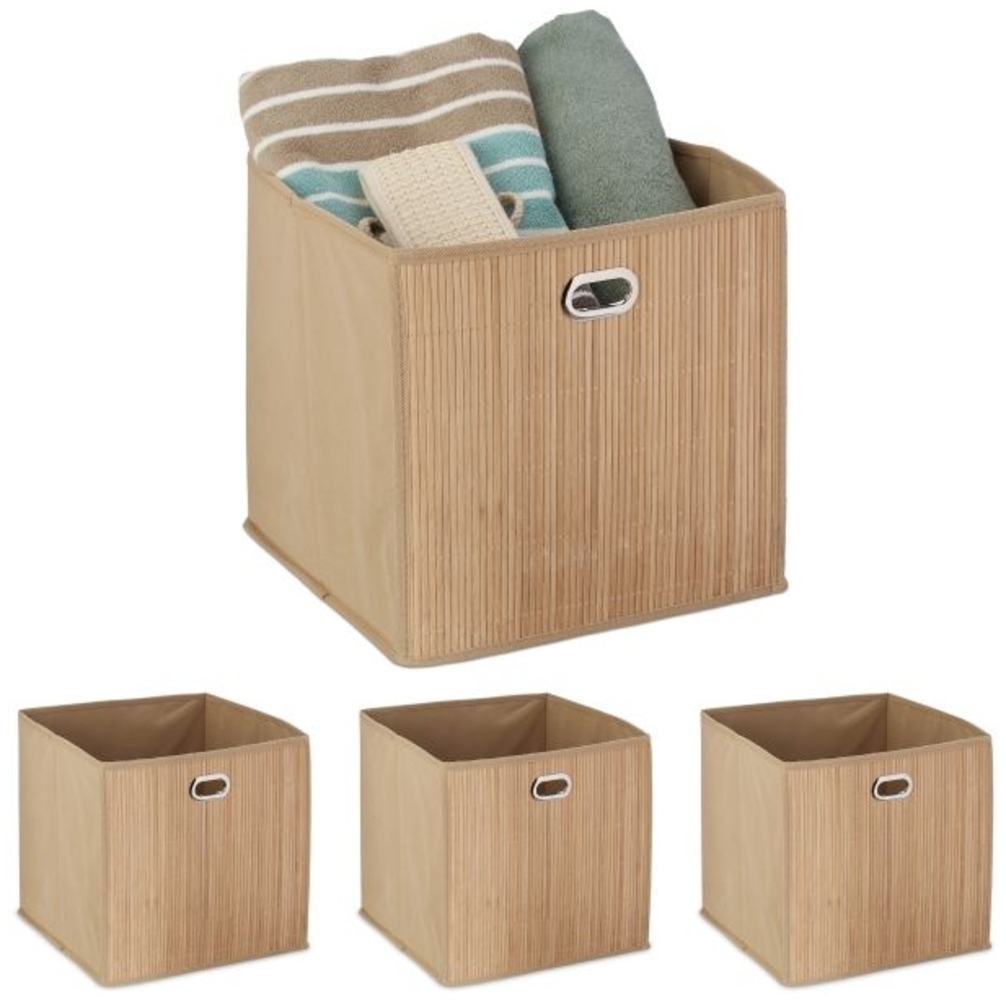 4 x Aufbewahrungskorb beige hoch Bild 1