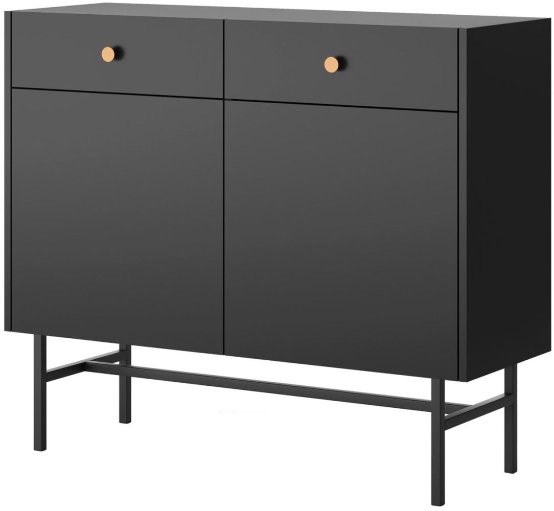 Selsey Divenos - Sideboard 2-türig, Schwarz, 104 cm Bild 1