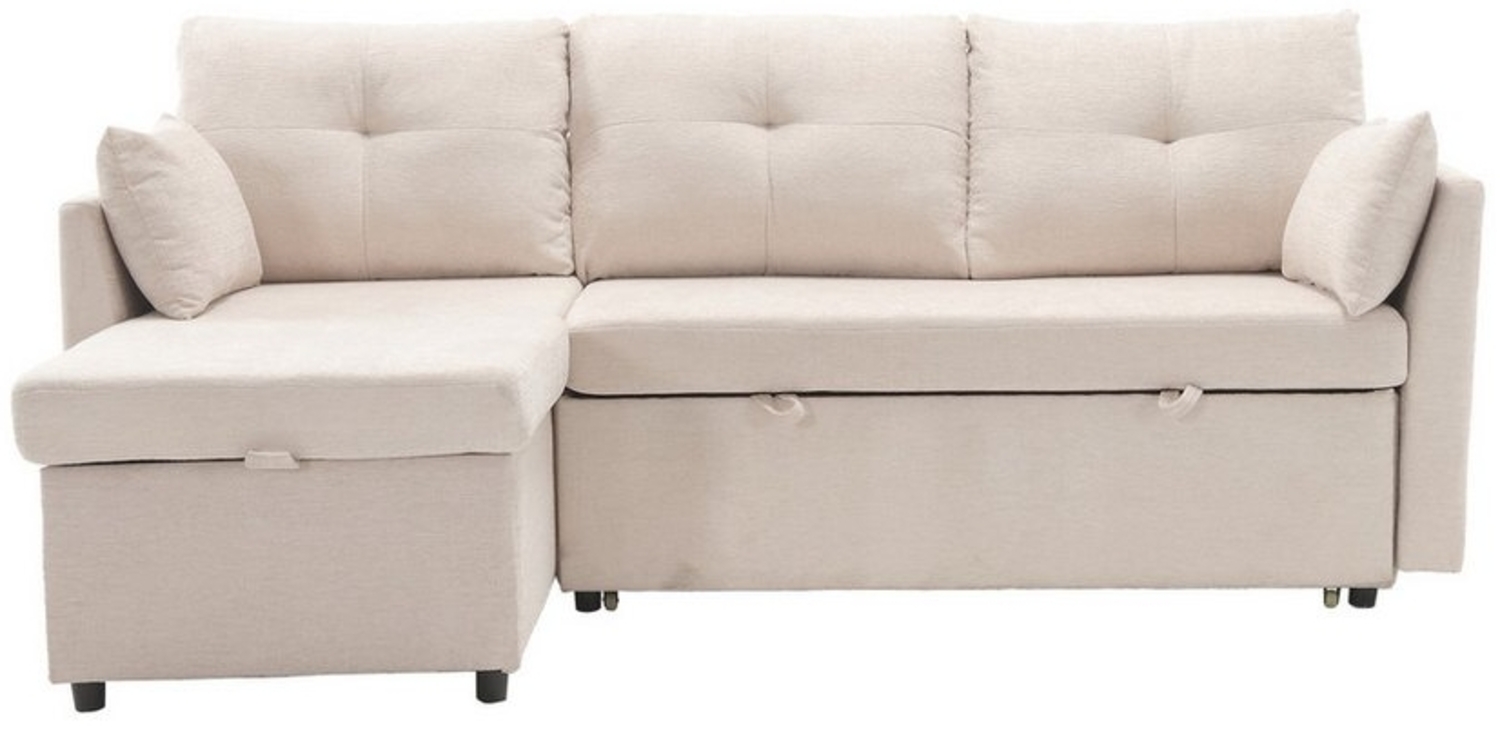 Odikalo Schlafsofa Anbausofa Ecksofa L-förmige Sofa Schlafsofa Stauraum ausziehbarem Bett Bild 1