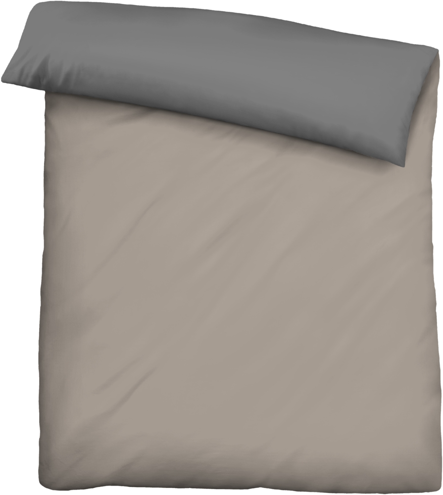biberna Renforce-Bettwäsche UNI, , taupe, 1 x 140 x 220 cm + 1 x 70 x 90 cm Bild 1