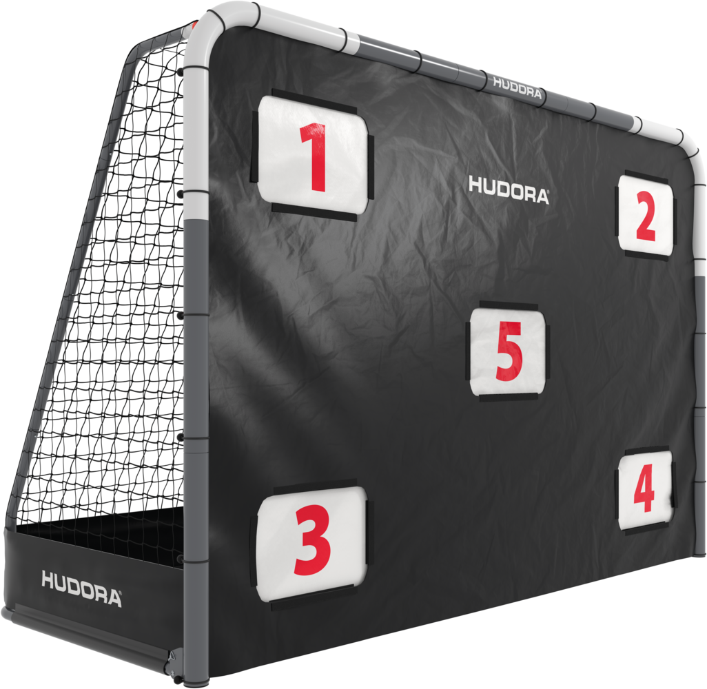 Hudora 'RoCo 300' Fußballtor mit Torwand, Stahl schwarz, 300x200 cm Bild 1