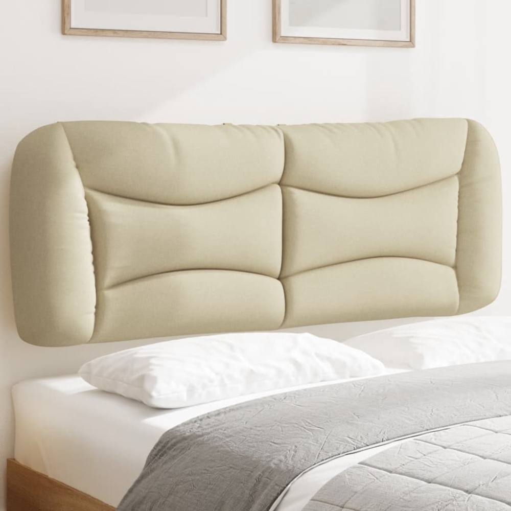 vidaXL Kopfteil-Kissen Creme 140 cm Stoff 374581 Bild 1