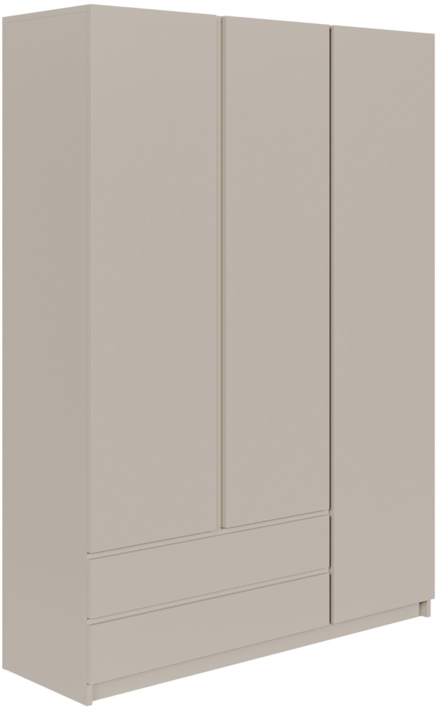 Selsey 'Bemmi' Kleiderschrank mit 3 Türen, Kleiderstange und 2 Schubladen, Kaschmirgrau, 150 cm Bild 1