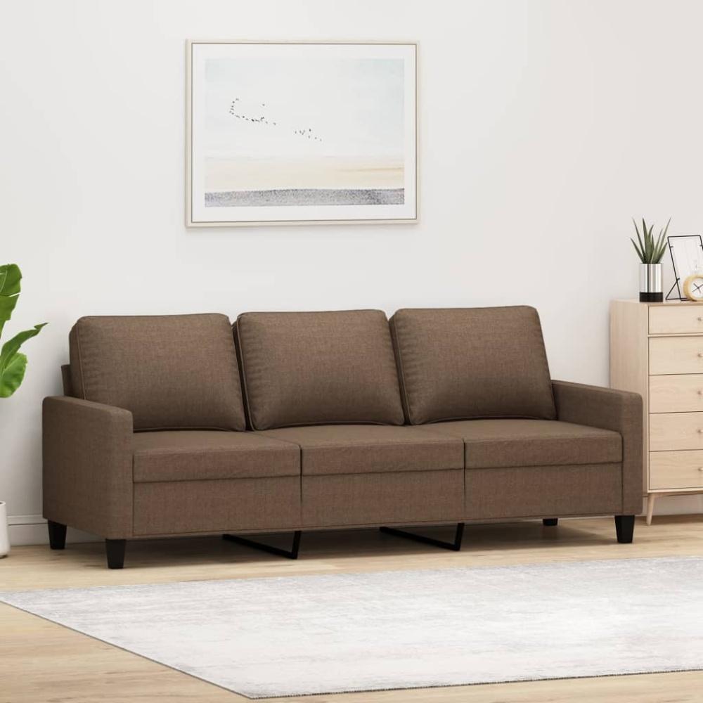 vidaXL 3-Sitzer-Sofa Braun 180 cm Stoff 359174 Bild 1