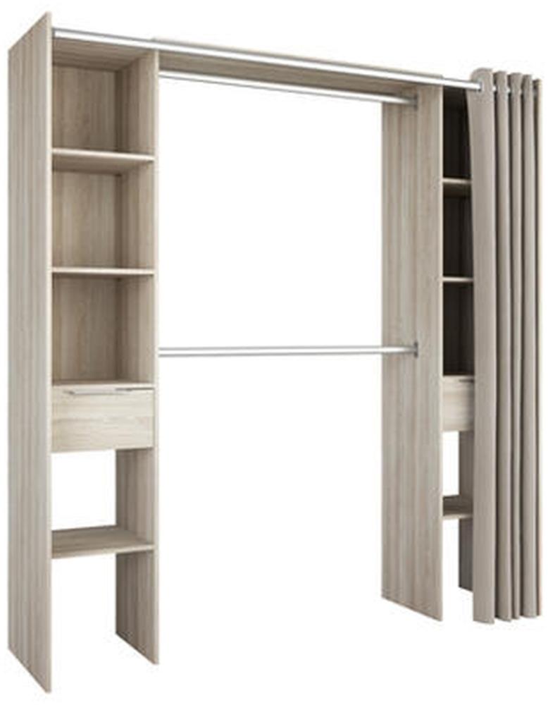 Kleiderschrank >Dana< in Shannon Eiche aus Holzwerkstoff - 190x203x50cm (BxHxT) Bild 1