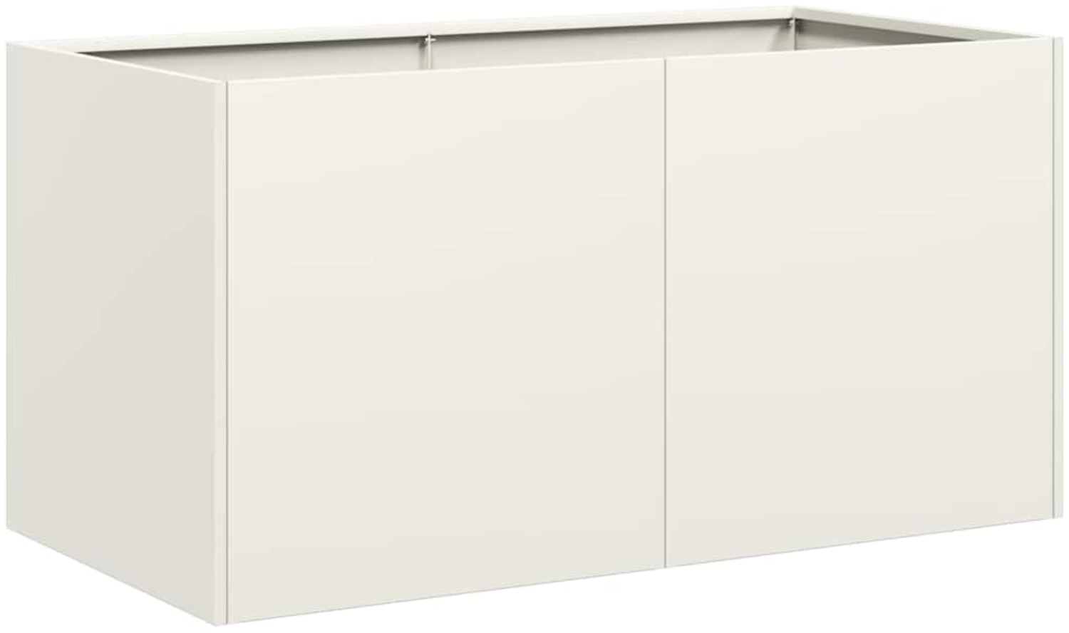 vidaXL Pflanzkübel Weiß 80x40x40 cm Kaltgewalzter Stahl 860669 Bild 1