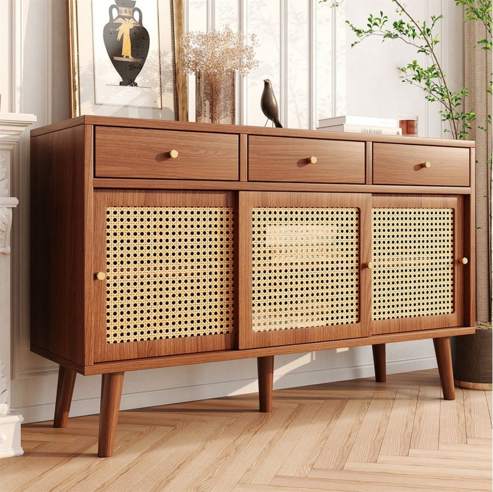 autolock Sideboard Sideboard, Kommode mit 3 Schubladen und 3 Schiebetüren Bild 1