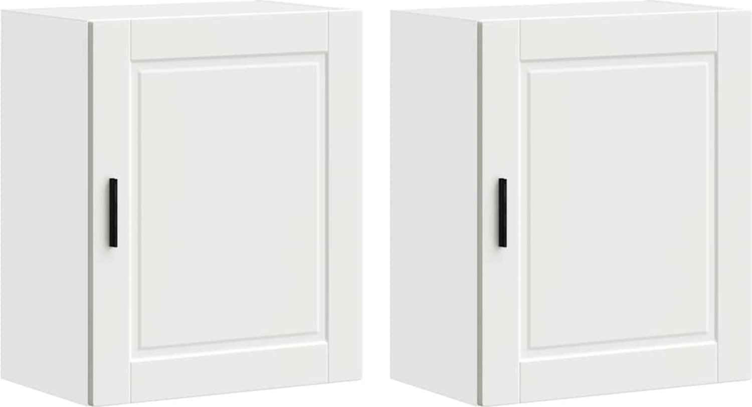 vidaXL Küchen-Hängeschränke 2 Stk. Porto Weiß Holzwerkstoff 854038 Bild 1