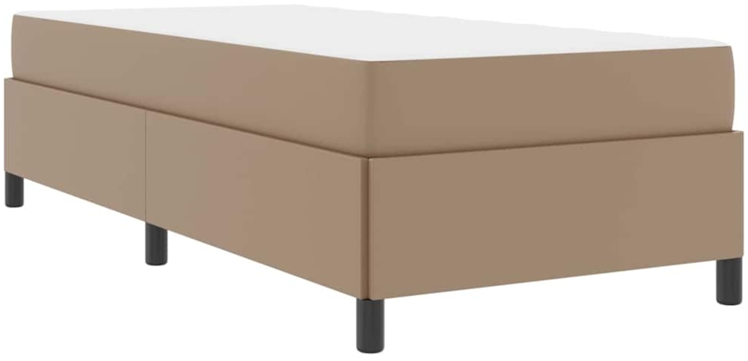 vidaXL Bettrahmen mit Matratze Cappuccino 90 x 200 cm Stoff 3398983 Bild 1