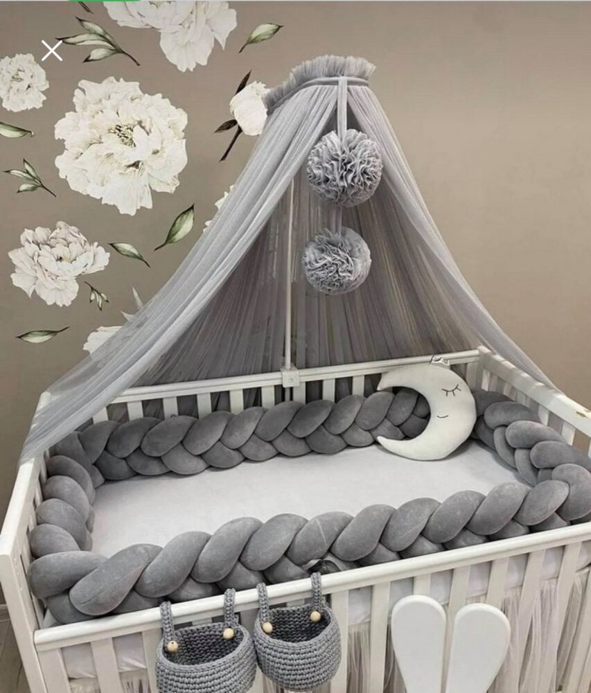 Baby Fancyroom Betthimmel Betthimmel aus 12 Meter Tüll aus 1. Klasse für Kinderbett Gitterbett, Himmel für Babybett Kinderbett Bild 1