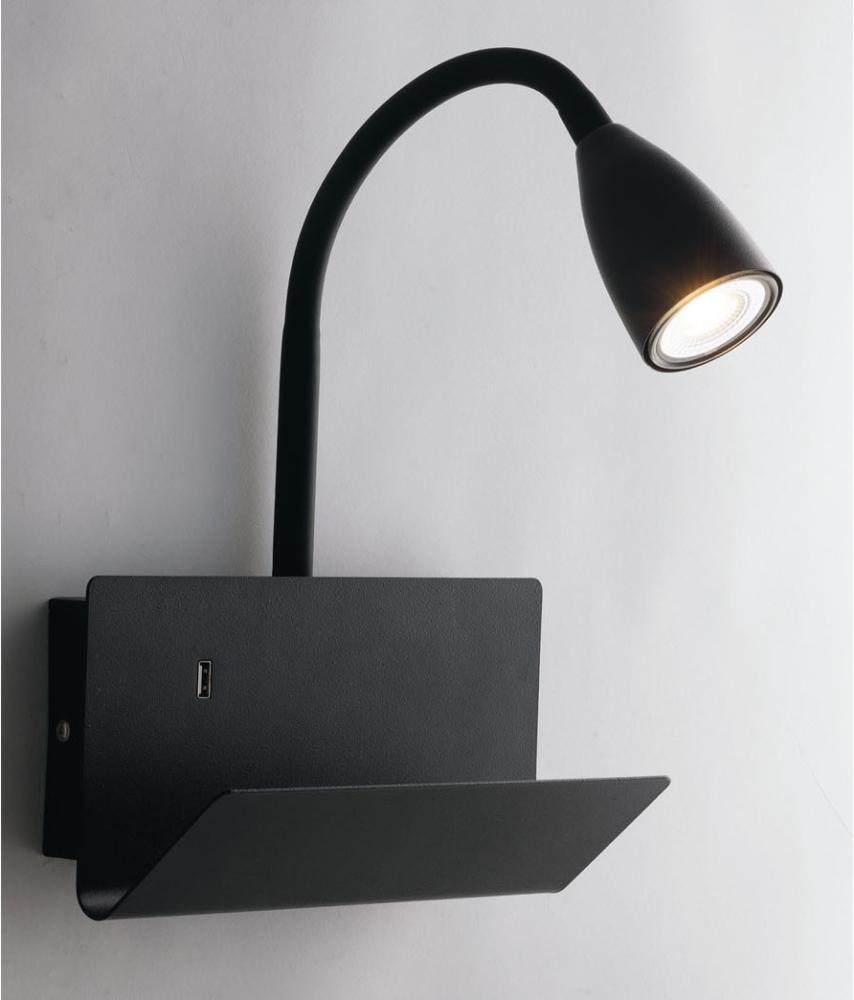 Luce Design Gulp AP NER Wandleuchte 1-flammig ECO Light schwarz Bild 1