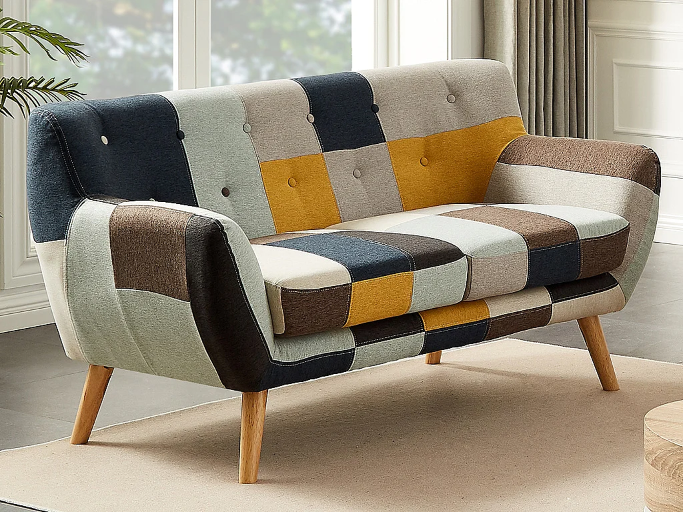 Vente-unique - Sofa 2-Sitzer - Patchwork - Mehrfarbig - SERTI II Bild 1